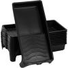 image12 Pack 4 Inch Paint Tray Pans with Liners for Rollers  Ripped Small Design for Painting Walls Floors Home Improvement DIY Black  Roller Tray