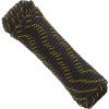 imageFoot Diamond Braided Rope for Knot Tying Practice Boats Trailer Tie Down  Black ampamp Yellow Polyester Rope with Low Stretch ampamp High Shock Absorbency 38Inch x 10038 Inch