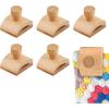 imageImpresa 6 Pack Quilt Wall Hangers to Showcase Your Work  Extra Wide Strong Grip Tapestry Hangers for Walls  Easy to Install Quilt Hanger Clips with Hardware Included  Stylish Wooden