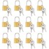 imageJuvale 12 Pack 12inch Small Luggage Locks with Keys  Mini Padlocks for Locker Suitcase and Gym  Locks for Luggage07 x 12 x 025 Inches