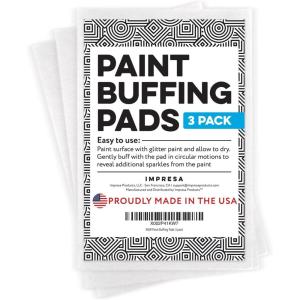image3 Pack Paint Buffing Pads for Glitter Wall  for use with Glitter Paint Additives 4 x 6 Made in the USA