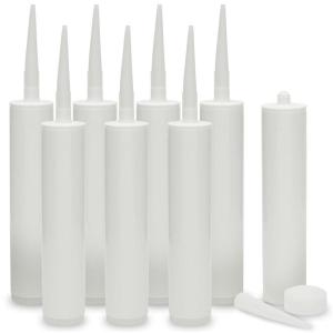 imageBright Creations Empty Caulking Sealant Tubes  11 Ounce Refillable Cartridges for Grout Cracks Tiles ampamp Repairs  Pack of 8 Refillable Caulking Tubes 8x2 Inches