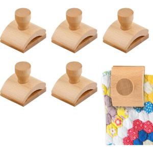 imageImpresa 6 Pack Quilt Wall Hangers to Showcase Your Work  Extra Wide Strong Grip Tapestry Hangers for Walls  Easy to Install Quilt Hanger Clips with Hardware Included  Stylish Wooden