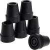image6 Pack Replacement Rubber Cane Tips for Canes Walking Sticks Walkers Black 34 Inch Tip