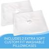 imageImpresa Firm Memory Foam Pillow with Ear Hole  14 x 19 in  Includes 2 Washable Pillowcases  NonAdjustable for Pressure ampamp Pain Relief PostSurgery