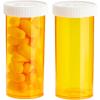 imageJuvale 50 Pack Empty Pill Bottles with Caps for Prescription Medication 20Dram Plastic Medicine Containers Orange  Medicine Bottle  Plastic Vials with Caps8 Dram