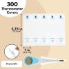 imageJuvale Disposable Digital Thermometer Covers 300 Pack  Hygienic Probe Covers for Digital Thermometer  Single Use Oral ampamp Rectal Sleeves for Adults ampamp Kids300