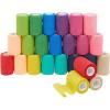 imageJuvale 24 Rolls Colorful Self Adhesive Bandage Wrap 3 Inch x 5 Yards  Cohesive First Aid Tape for Sports Vet Medical Tattoo 12 Colors  Vet Wrap12 Count Pack of 1