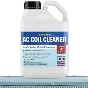 imageMaplefield HeavyDuty AC Coil Cleaner  1 Gallon  Unleashes AC Performance ampamp Efficiency  Ultra Concentrated Solution for Outdoor Units ampamp Evaporators  NoRinse Formula Makes 12 Gallons