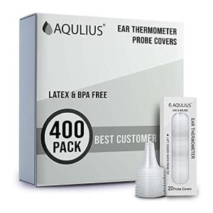 imageAqulius Ear Thermometer Probe Covers  Compatible with Braun Thermoscan IRT6520 IRT6020 ampamp Phillips IRT3030400 Count SingleUse Bulk Refill Pack  Disposable Ear Thermometer Covers ampamp Probe Caps