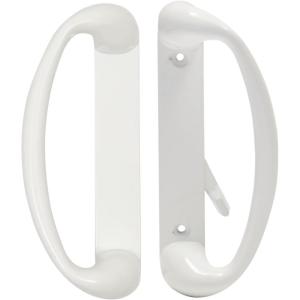 imageSliding Glass Door Handle ampamp Lock  Mortise Style White Diecast Fits 31516 in Hole Spacing  Replacement Patio Handle Set ampamp Sliding Door Lock