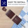 imageImpresa Quilt Display Wall Hanger Clips  6Pack Mahogany Wood  ExtraWide Grip with Mounting Hardware  Wall Art Hangers for Rugs Quilts ampamp Blankets
