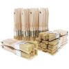 imageJuvale Paint Brushes 50Pack  1Inch Chip Brushes with Wooden Handles  7 x 04 x 1 in  Beige Nylon Bristles  for Paint Varnish Stain Glue Arts ampamp Crafts Home Repair ampamp Trim TouchUps