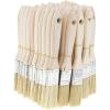 imageJuvale Paint Brushes 50Pack  1Inch Chip Brushes with Wooden Handles  7 x 04 x 1 in  Beige Nylon Bristles  for Paint Varnish Stain Glue Arts ampamp Crafts Home Repair ampamp Trim TouchUps