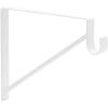 imageOkuna Outpost Shelving Brackets with Rod Holder for Closet Shelves  4 Pack Black Metal 125 x 1 x 95 in  Clothes Bar Bracket ampamp Rod Support for Closet StorageWhite