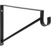 imageOkuna Outpost Shelving Brackets with Rod Holder for Closet Shelves  4 Pack Black Metal 125 x 1 x 95 in  Clothes Bar Bracket ampamp Rod Support for Closet StorageBlack