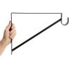 imageOkuna Outpost Shelving Brackets with Rod Holder for Closet Shelves  4 Pack Black Metal 125 x 1 x 95 in  Clothes Bar Bracket ampamp Rod Support for Closet StorageBlack