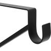 imageOkuna Outpost Shelving Brackets with Rod Holder for Closet Shelves  4 Pack Black Metal 125 x 1 x 95 in  Clothes Bar Bracket ampamp Rod Support for Closet StorageBlack