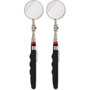 imageJuvale Inspection Mirror Tools  2Pack 2 in Round Heads ampamp 245 in Telescoping Handles  Machinist Tools ampamp Mechanics Mirror for HVAC Auto ampamp Weld Inspection