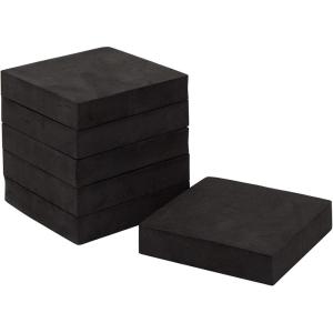 imageStockroom Plus Rubber Pads for Washers ampamp Dryers  4 x 4 in Black 6Pack  Washing Machine Leveling ampamp Stability  Foam Dryer Blocks