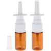 imageBright Creations Bulk Nose Spray Bottles  035 fl oz 10 ml Amber Refillable Plastic Nasal Sprayers  24Pack  Fine Mist Caps for Travel ampamp Cosmetic Use