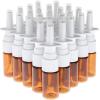 imageBright Creations Bulk Nose Spray Bottles  035 fl oz 10 ml Amber Refillable Plastic Nasal Sprayers  24Pack  Fine Mist Caps for Travel ampamp Cosmetic Use
