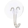 imageJuvale Mini Clear Suction Cup Hooks  ToolFree Installation ampamp Removal with Mini Suction Hooks  Durable Waterproof PVC Design with Plastic Hangers  019 in 30 mm Pack of 100 Clear