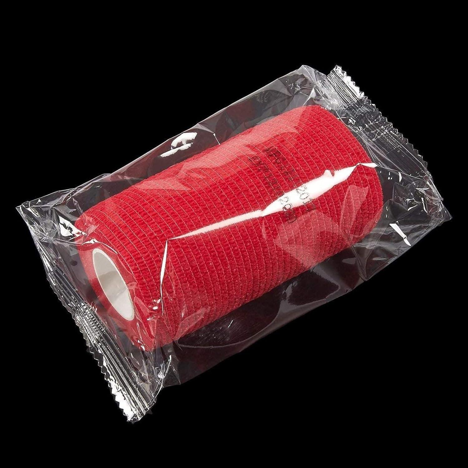 imageJuvale SelfAdherent Cohesive Bandage Wrap  Vet Tape for Horses ampamp Dogs  Sprain ampamp Strain Relief Elastic Bandage Wrap  Breathable ampamp TearbyHand Colored Roll Gauze  4 in x 5 yd Pack of 124 Inch x 5 Yards Pack of 2