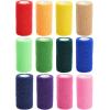 imageJuvale SelfAdherent Cohesive Bandage Wrap  Vet Tape for Horses ampamp Dogs  Sprain ampamp Strain Relief Elastic Bandage Wrap  Breathable ampamp TearbyHand Colored Roll Gauze  4 in x 5 yd Pack of 124 Inch x 5 Yards Pack of 2