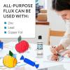 imageIMPRESA Liquid Zinc Flux for Stained Glass Supplies  8 Oz Bottle  WaterSoluble Formula ampamp Brush Included  Compatible with Copper Zinc ampamp Lead Foil for Stained Glass Soldering