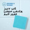 imageIMPRESA Magnetic Dry Erase Erasers Bulk  Magnetic Backing Adheres to Dry Erase Board  Durable Felt for Marker Removal Performance  2in x 2in Light Blue Pack of 12