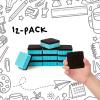 imageIMPRESA Magnetic Dry Erase Erasers Bulk  Magnetic Backing Adheres to Dry Erase Board  Durable Felt for Marker Removal Performance  2in x 2in Light Blue Pack of 12