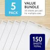 imageIMPRESA Sticky Easel Pads  Strong Adhesive for Office Supplies  Portable for Flip Chart Easels  Heavyweight White Surface for Art Supplies  25 x 30 in White Pack of 5 150 Sheets