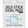 imageIMPRESA Sticky Easel Pads  Strong Adhesive for Office Supplies  Portable for Flip Chart Easels  Heavyweight White Surface for Art Supplies  25 x 30 in White Pack of 5 150 Sheets