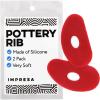 imageImpresa Pottery Tools ampamp Ribs  2Pack Red Silicone Clay Ribs ampamp Rubber Kidney  Soft Ceramic Smoother  Smooths ampamp Shapes Clay ampamp Removes Finger Marks for Wheel Throwing ampamp Handbuilding