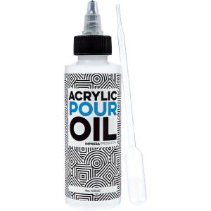 imageImpresa Silicone Oil for Acrylic Pouring  4 Oz Clear Bottle with Pipette  Acrylic Pour Oil ampamp Paint Additive for Bubbles