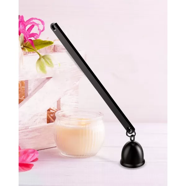 imageRONXS 3 in 1 Candle Wick Trimmer Set Candle Accessory Wick Cutter Candle Snuffer Extinguisher Candle Wick Dipper with Gift Package for Candle Lovers SilverAblack