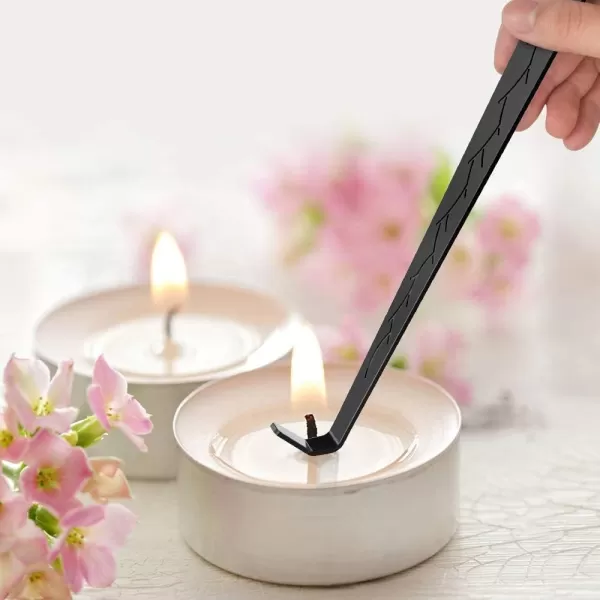 imageRONXS 3 in 1 Candle Wick Trimmer Set Candle Accessory Wick Cutter Candle Snuffer Extinguisher Candle Wick Dipper with Gift Package for Candle Lovers SilverAblack