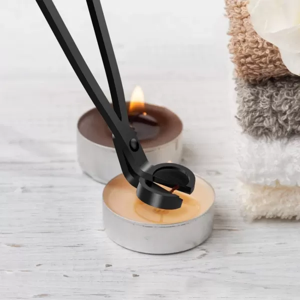 imageRONXS 3 in 1 Candle Wick Trimmer Set Candle Accessory Wick Cutter Candle Snuffer Extinguisher Candle Wick Dipper with Gift Package for Candle Lovers SilverAblack