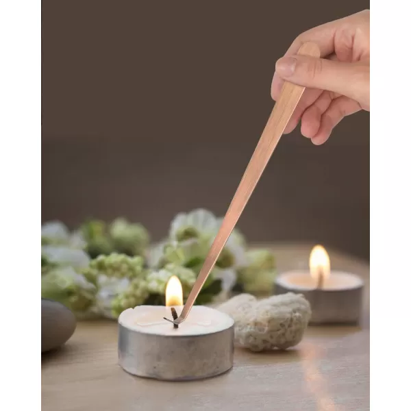 imageRONXS 3 in 1 Candle Wick Trimmer Set Candle Accessory Wick Cutter Candle Snuffer Extinguisher Candle Wick Dipper with Gift Package for Candle Lovers SilverCcopper
