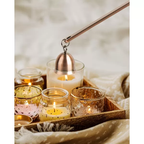 imageRONXS 3 in 1 Candle Wick Trimmer Set Candle Accessory Wick Cutter Candle Snuffer Extinguisher Candle Wick Dipper with Gift Package for Candle Lovers SilverCcopper