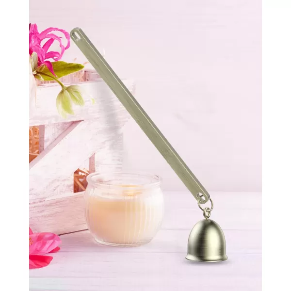 imageRONXS 3 in 1 Candle Wick Trimmer Set Candle Accessory Wick Cutter Candle Snuffer Extinguisher Candle Wick Dipper with Gift Package for Candle Lovers SilverBbronze