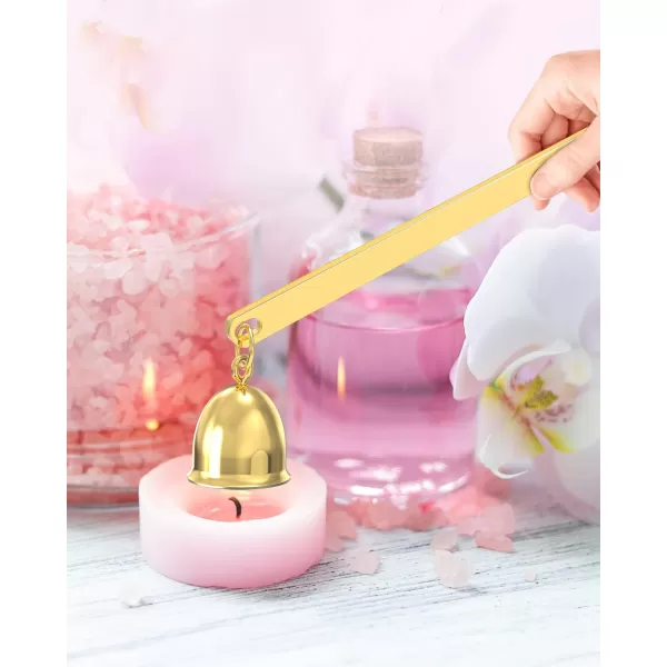 imageRONXS 3 in 1 Candle Wick Trimmer Set Candle Accessory Wick Cutter Candle Snuffer Extinguisher Candle Wick Dipper with Gift Package for Candle Lovers SilverEgold