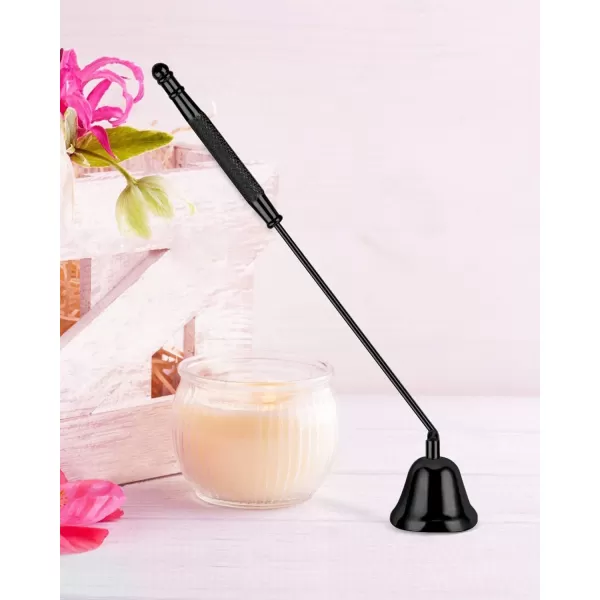 imageRONXS Candle Wick Trimmer 3 in 1 Candle Snuffer Wick Cutter ampamp Candle Wick Dipper Candle Care Kit Candle Accessory Set Ideal Gift for Candle Lover BlackBlack