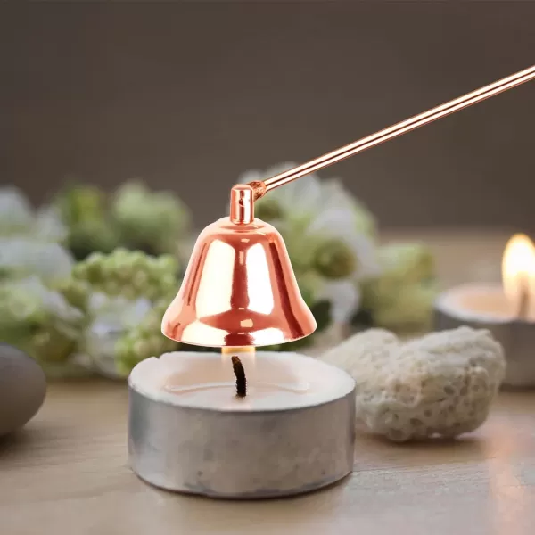 imageRONXS Candle Wick Trimmer 3 in 1 Candle Snuffer Wick Cutter ampamp Candle Wick Dipper Candle Care Kit Candle Accessory Set Ideal Gift for Candle Lover BlackRose Gold