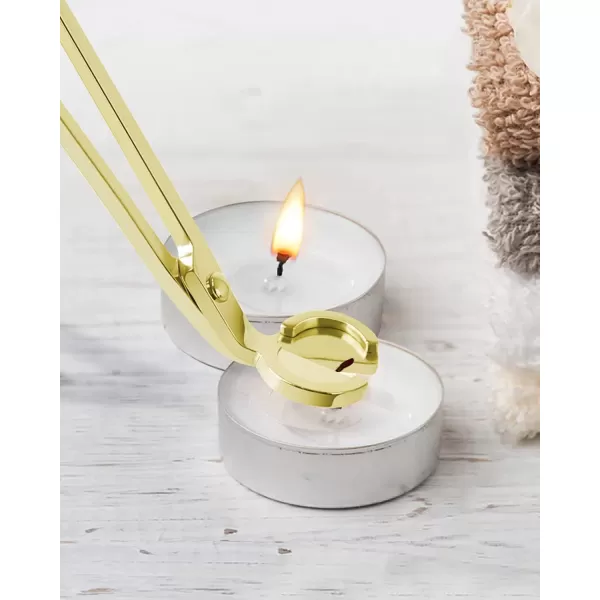 imageRONXS Candle Wick Trimmer 3 in 1 Candle Snuffer Wick Cutter ampamp Candle Wick Dipper Candle Care Kit Candle Accessory Set Ideal Gift for Candle Lover BlackGold