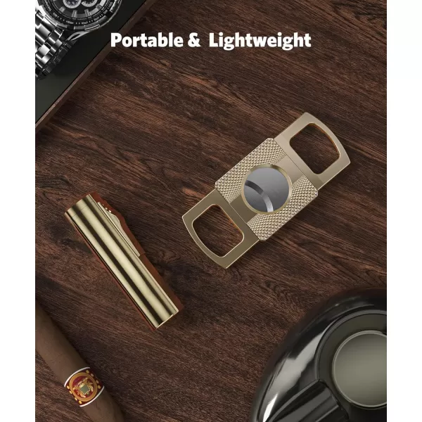 imageRONXS Cigar Lighter and Cutter Set Adjustable Jet Flame Torch Lighter and Cigar Cutter Windproof Cigarette Lighters Great Gift Idea for Fathers Day and Birthday Butane Gas Not Included BlackGold