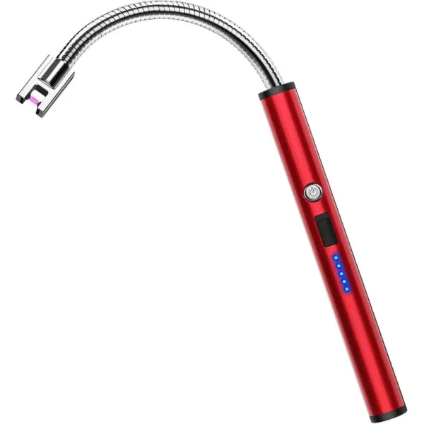 imageRONXS Candle Lighter Electric Lighter Rechargeable Type C Lighters Arc Lighter with LED Battery Display Flameless Long Lighters for Candles Grill BBQ Camping BlackBred