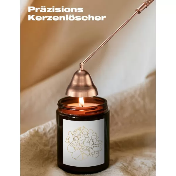 imageRONXS 4 in 1 Candle Accessory Set Candle Wick Trimmer Cutter Candle Electric Lighter Candle Snuffer Extinguisher Wick Dipper with Gift Package for Candle Lovers Gift for Her BlackDcopper