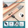 imageRonxs Lighter Electric Lighter Windproof Flameless Arc USB Candle Lighter Plasma Rechargeable Lighter with Hanging Hook for Candle BBQ CampingChampagne